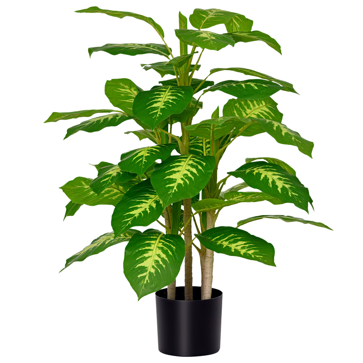 Plante artificielle calathea hauteur 95 cm pot ciment - intérieur