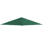 Toile de rechange pour pavillon toit de remplacement gazebo tissu polyester haute densité 180 g/m² anti-UV 3 x 3 m vert