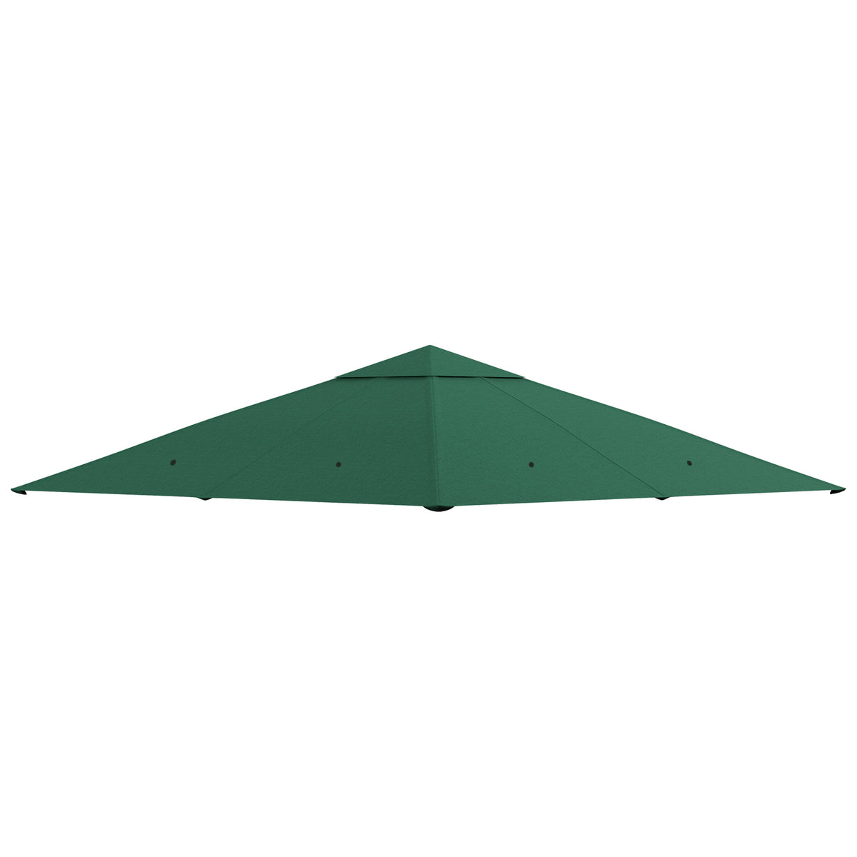 Toile de rechange pour pavillon toit de remplacement gazebo tissu polyester haute densité 180 g/m² anti-UV 3 x 3 m vert