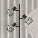 Lampadaire sur pied salon lampe sur pied 3 lumières adaptée aux ampoules E27 (non incluses) 41 x 28 x 169 cm noir
