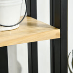 Étagère à plantes escalier fleurs 4 niveaux de différentes hauteurs style industriel en bois 45 x 25 x 110 cm