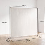 Paravent Extérieur à Panneau Unique, Séparateur de Pièce de 180H cm avec Protection UV30+, Beige