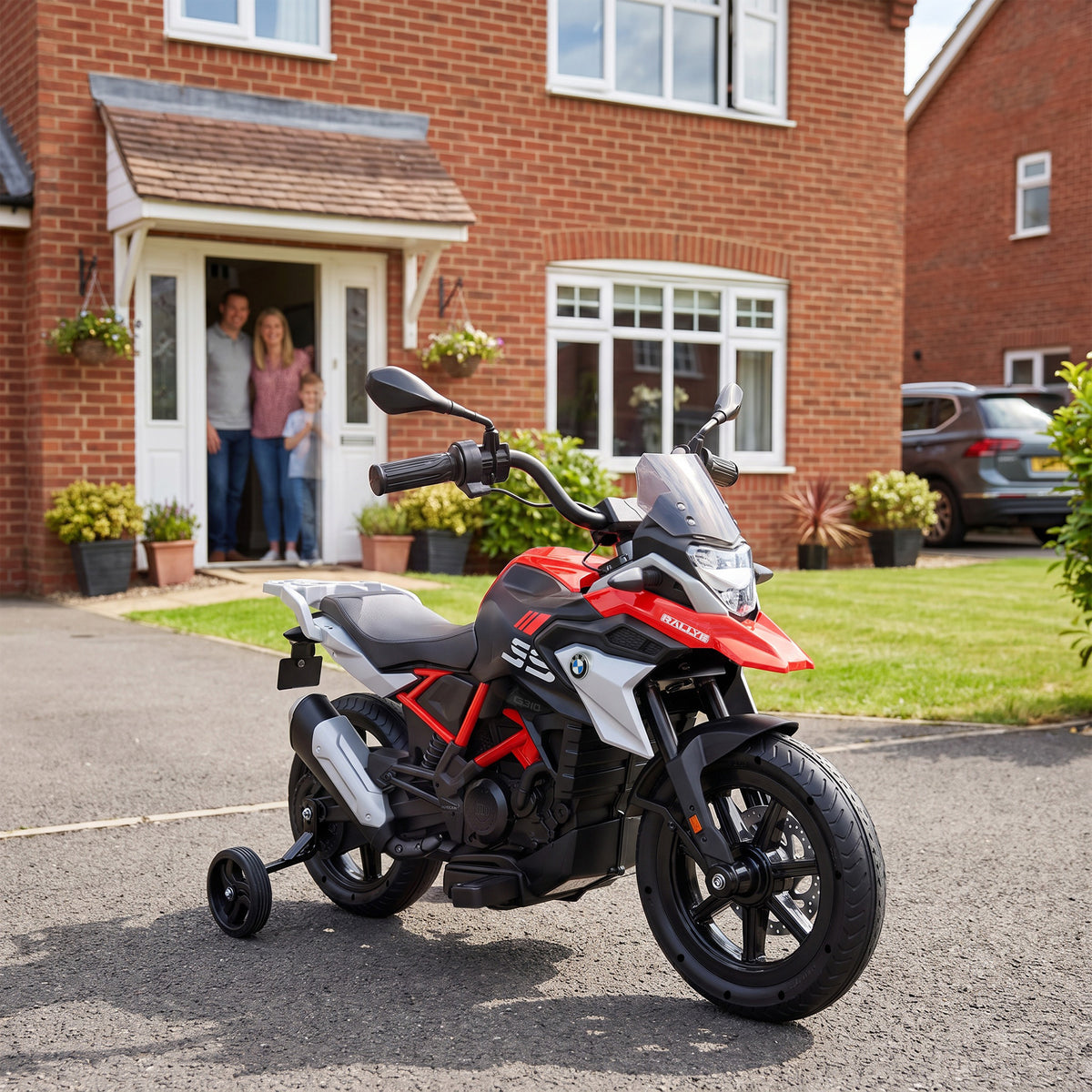 Moto elettrica per bambini 3-8 anni BMW G310 GS, batteria al litio 12V, 3-6 km/h, 102 x 62 x 73 cm, rosso