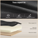 Canapé d'Angle Convertible, Canapé-Lit 3 Places 192 cm avec Méridienne Réversible, Rangement Caché, Gris Anthracite