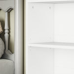 Bibliothèque étagère de rangement 6 niveaux avec étagères réglables pour salon, chambre, bureau, 60x24x158,5cm, blanc
