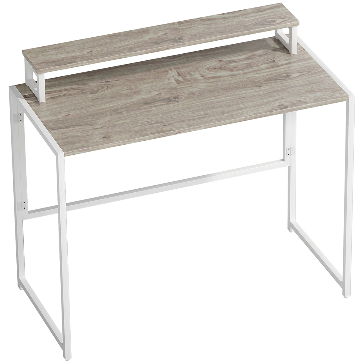 Bureau d'ordinateur pliable avec support d'écran, pour chambre, petits espaces, 100 x 48 x 87,5 cm, bois naturel
