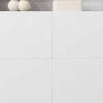 Tête de lit sur pied avec rangements, accessoire de lit 4 compartiments ouverts, 160 x 20,2 x 108,2 cm, blanc