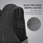 Gilet zavorrato regolabile - .fr x FFHandball - giubbotto zavorrato 20 kg max. pesi rimovibili allenamento potenziamento muscolare esercizio