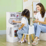 Cuisine enfant jouet d'imitation pour enfant - dinette enfant de 3-8 ans, blanc