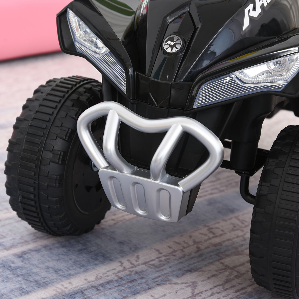 Cavalcabile Quad per bambini 18-36 mesi dim. 67L x 38P x 44A cm Effetti luminosi e sonori Nero