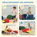 Module motricité bébé 5PCS parcours motricité bébé en mousse EVA pour enfants d'âge préscolaire, multicolore