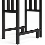 Range Bûches en Acier, Largeur & Hauteur Réglables, Étagère pour Bois de Cheminée, Charge 100 kg, 75,5x25x170cm, Noir
