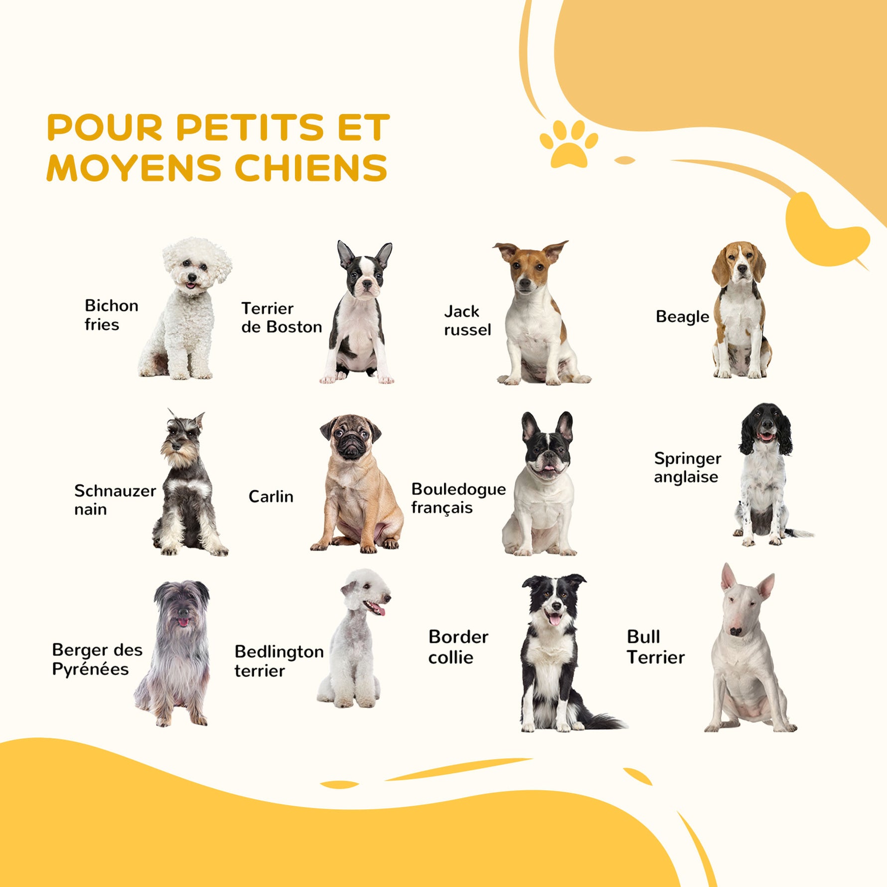 Barrière de sécurité pour chien animaux sans perçage avec fermeture automatique largeur 76-103 cm blanc