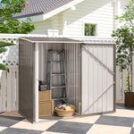 Abri de Jardin 1m² - Remise pour Outils - cabanon Porte verrouillable - dim. 1L x 1,03l x 1,6H m - tôle d'acier ondulée