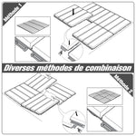 Caillebotis - Dalles terrasse - Lot de 18 - emboîtables, Installation très Simple - Petits Carreaux Composite Plastique