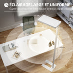 Lampadaire sur pied salon LED dimmable spectre complet pour le soin des yeux télécommande 60 x 32 x 196 cm blanc