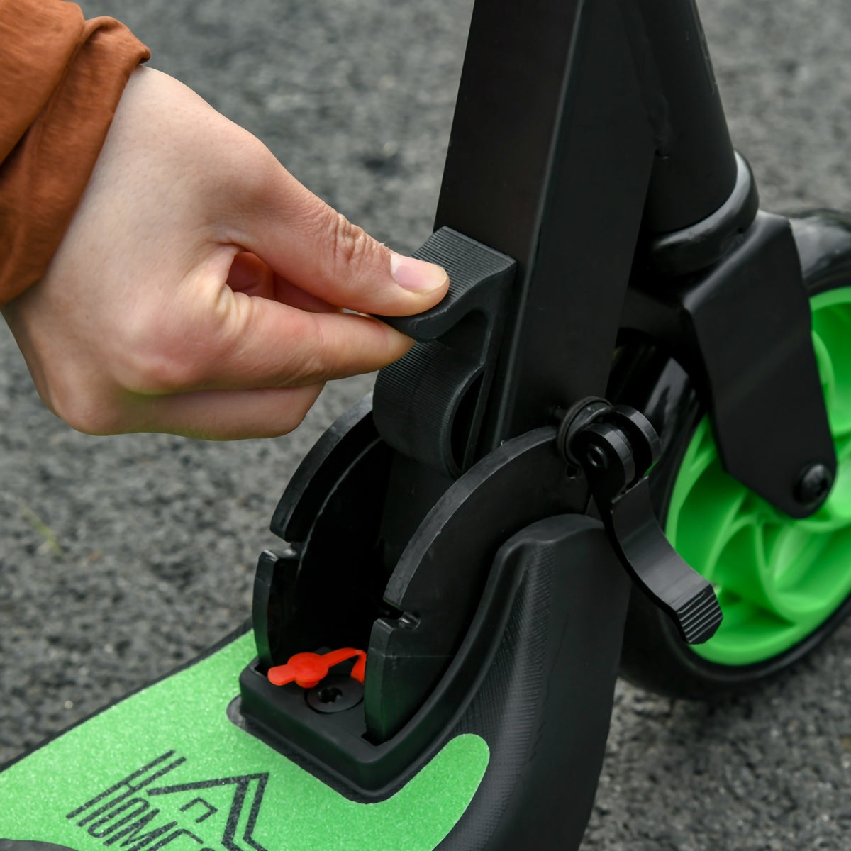 Electric scooter for children 6+ years, foldable, 8 km/h, 71x36.5x75-80cm, aluminum, steel, green