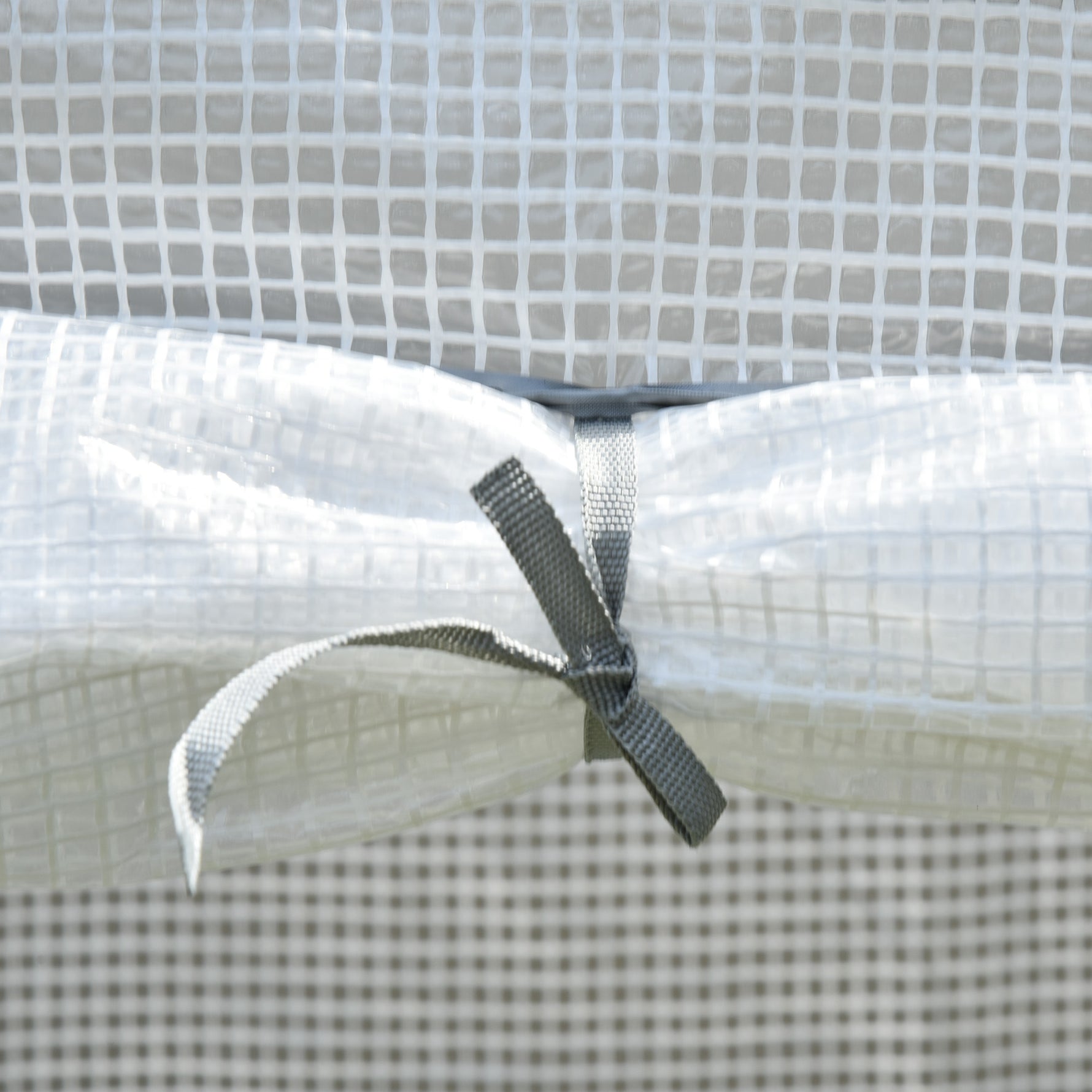 Serre de jardin, serre de balcon, bâche renforcée PE, châssis en acier, porte zippée enroulable, 100 x 50 x 150 cm blanc
