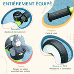 Tricycle enfants avec sonnette et panier selle réglable avec dossier - pour enfant de 2 à 5 ans vert