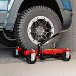 Lot de 2 chariots de manutention de voiture capacité 680kg chariot de déplacement largeur pneu 22,8cm 56x54x19,5cm, noir