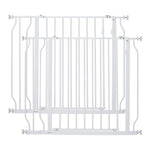 Lot de 2 barrières de sécurité pour animal longueur réglable escaliers couloirs portes sans perçage en acier ABS