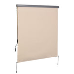 Store extérieur enrouleur 2,5 x 1,6 m avec manivelle, aluminium et polyester 280g/m² anti-UV50+, crème