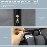 Armoire penderie multi-rangement - 6 étagères, 1 barre - non tissé gris