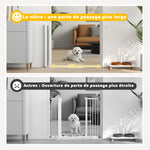 Barrière de sécurité barrière animaux rétractable automatique 1,15L x 0,83H m teslin métal gris