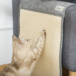 Tapis griffoir Chat Tapis à gratter en sisal Protection canapé Meuble Sol Lot de 2 pcs 130 x 45 cm Gris